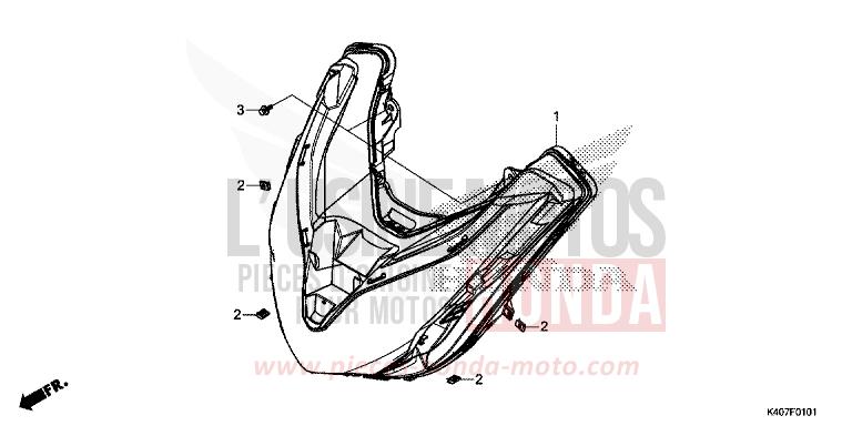 HEADLIGHT (NSS125ADK) for Forza 125 MAT CARNELIAN RED METALLIC (R384) from 2020